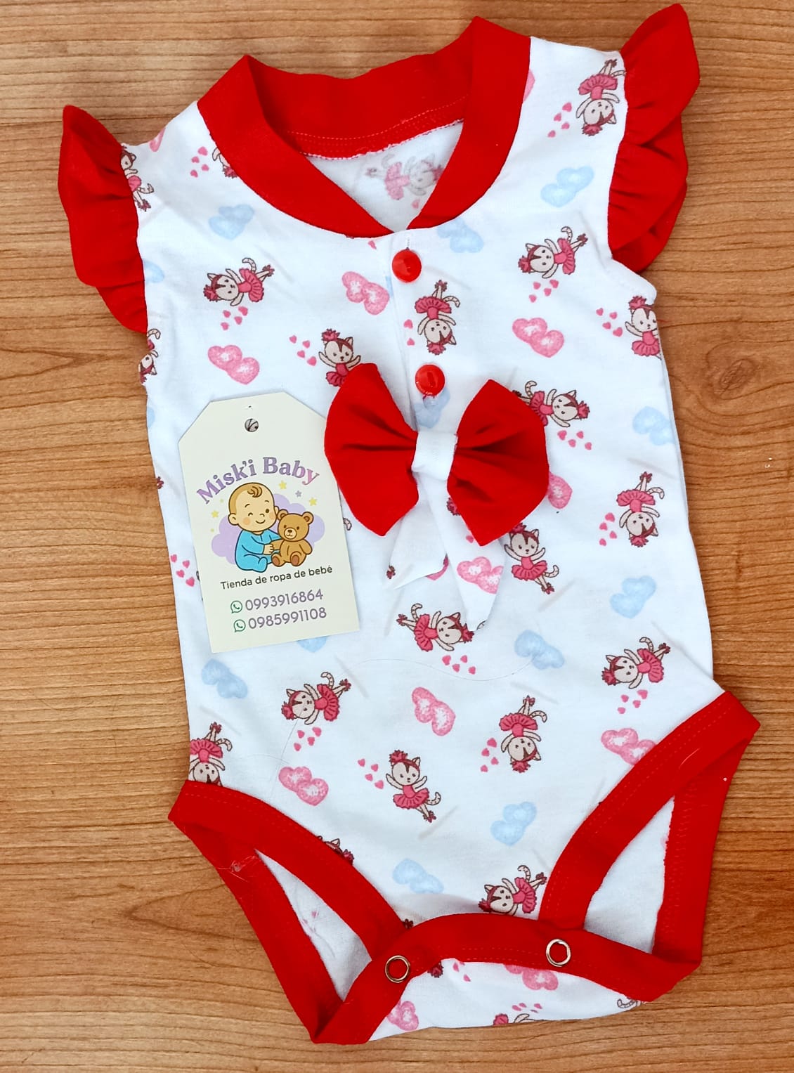 🎀 Body con lazo para bebé 👶✨